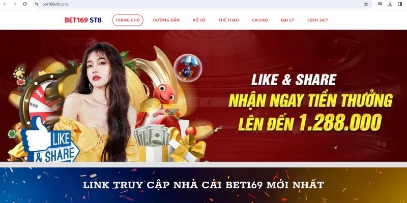 Link truy cập nhà cái Bet169 mới nhất